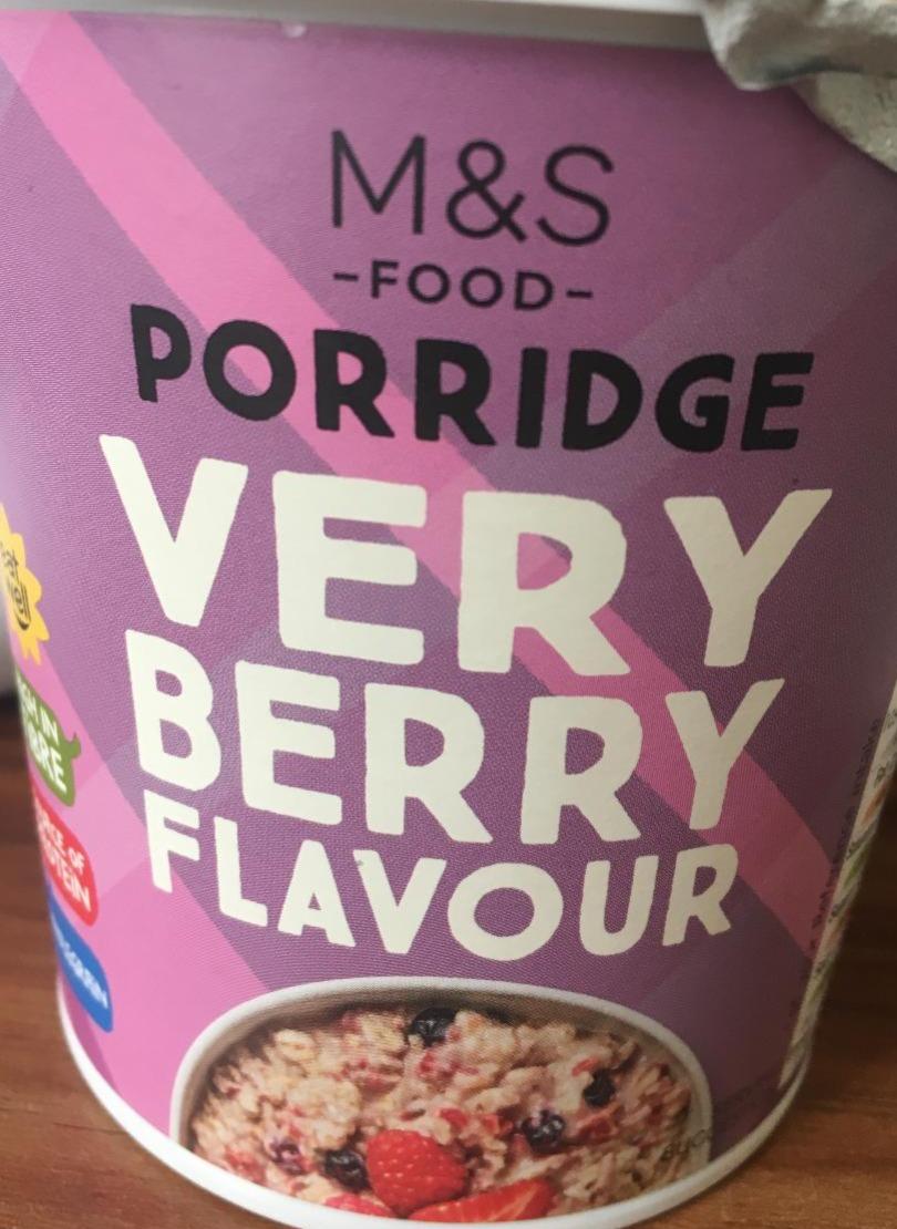 Fotografie - Porridge very berry flavour M&S Food