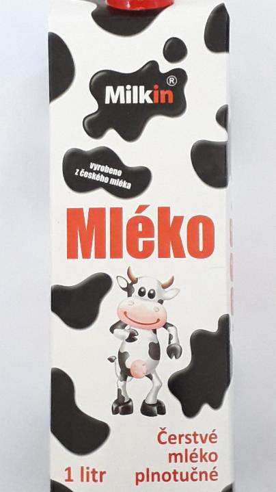 Fotografie - mléko plnotučné čerstvé Milkin