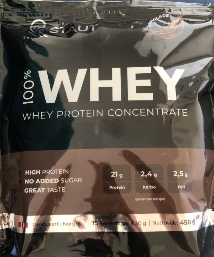 Fotografie - 100% Whey Protein Concentrate Sjokolade Staut