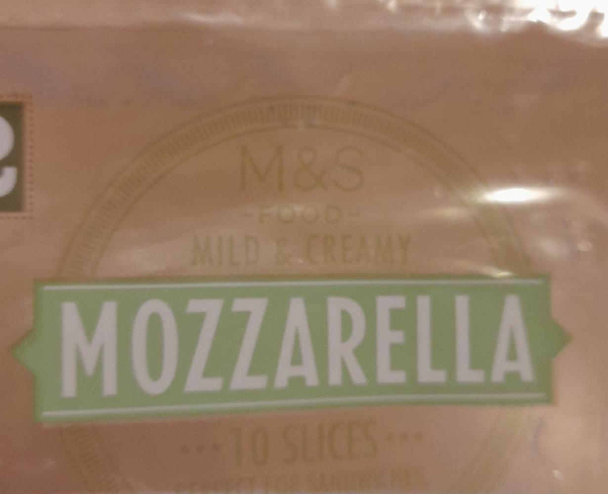 Fotografie - mild & creamy mozzarella 10 slices M&S Food