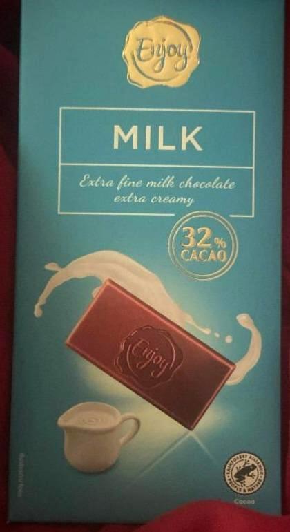Fotografie - Mléčná čokoláda 32% cacao Enjoy