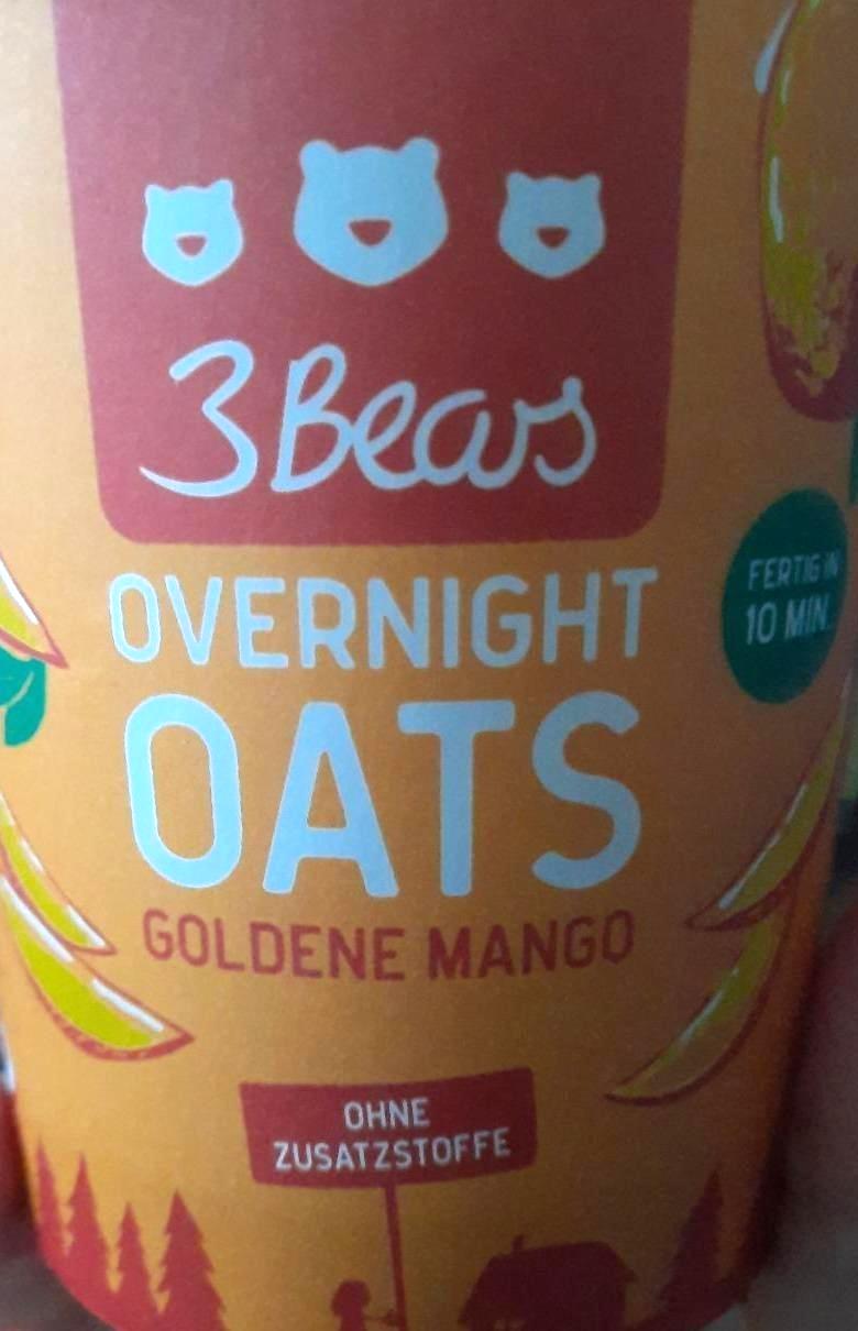 Fotografie - Overnight oats goldene mango (ovesná kaše s mangem) 3 Bears