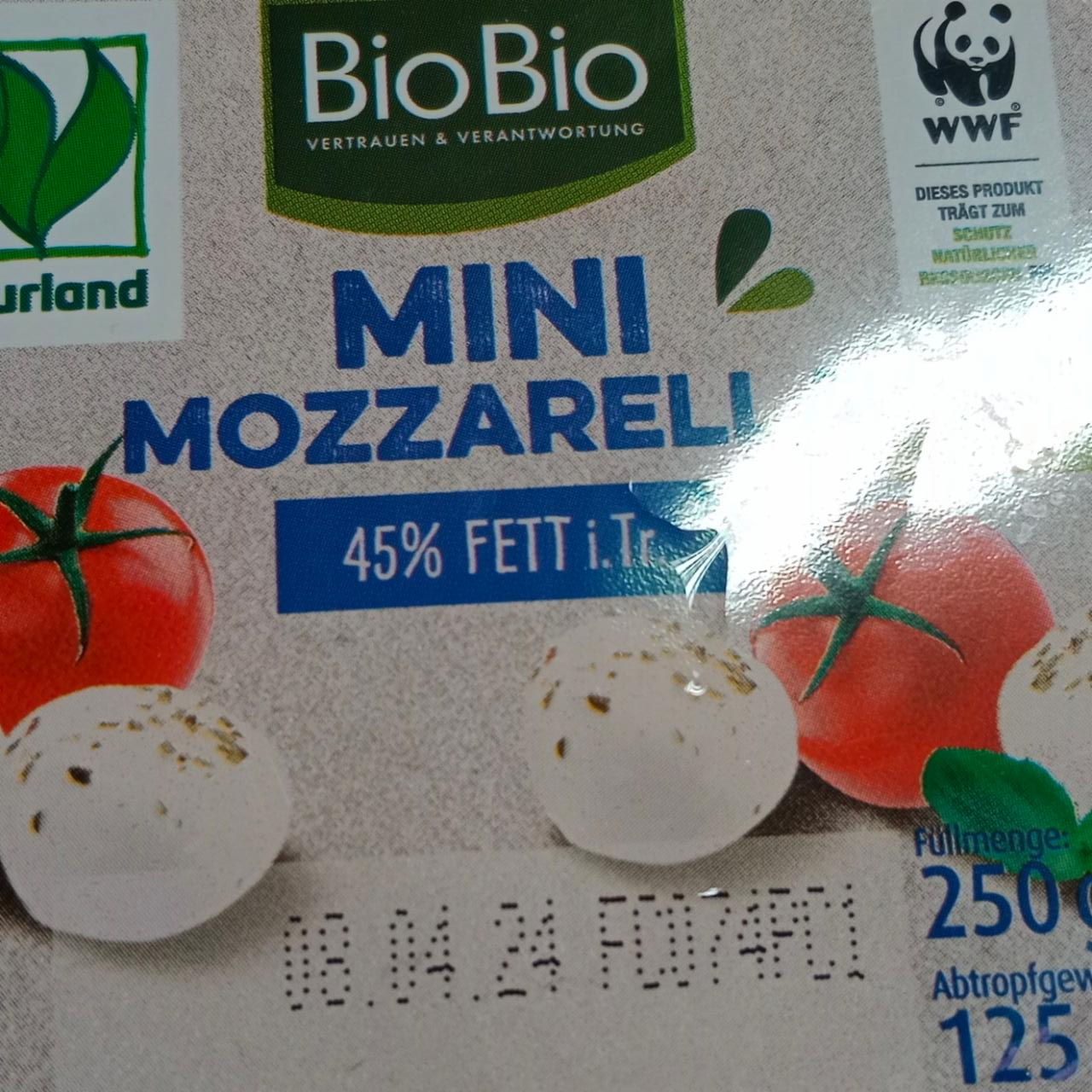 Fotografie - Mini mozzarella 45% fett BioBio