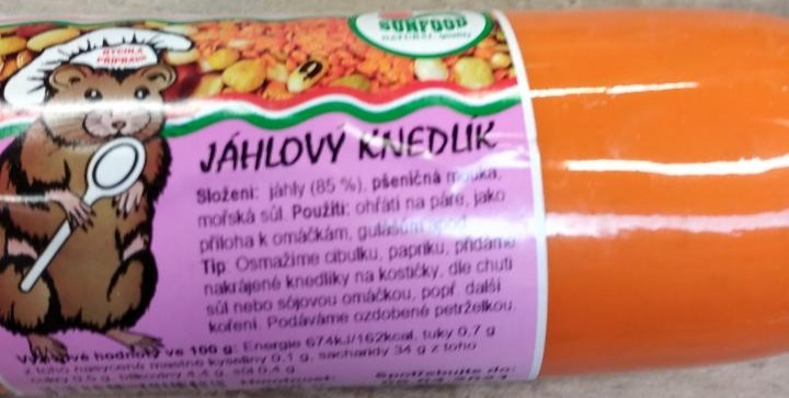 Fotografie - Jáhlový knedlík Sunfood