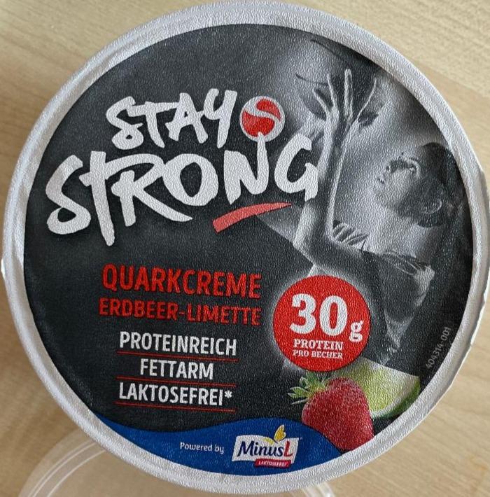 Fotografie - STAY STRONG Quarkcreme Erdbeer-Limette MinusL