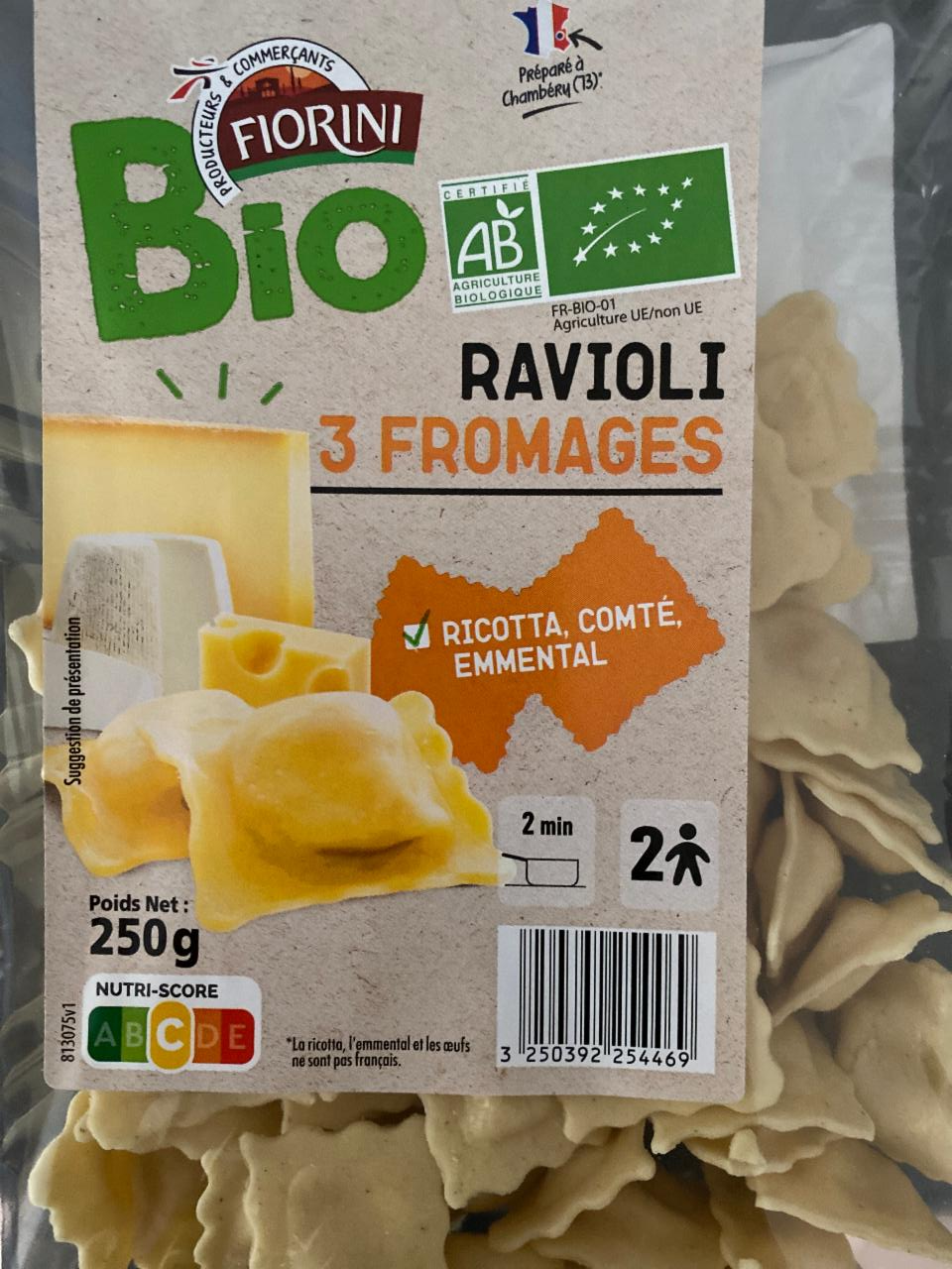 Fotografie - Ravioli 3 Fromages BIO 