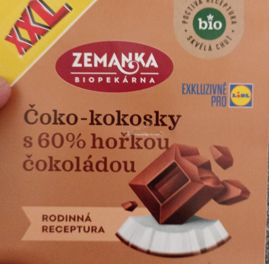 Fotografie - Bio Čoko-Kokosky s 60% hořkou čokoládou Lidl