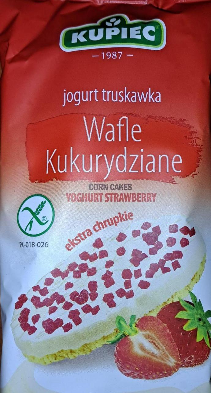 Fotografie - Wafle Kukurydziane jogurt truskawka Kupiec