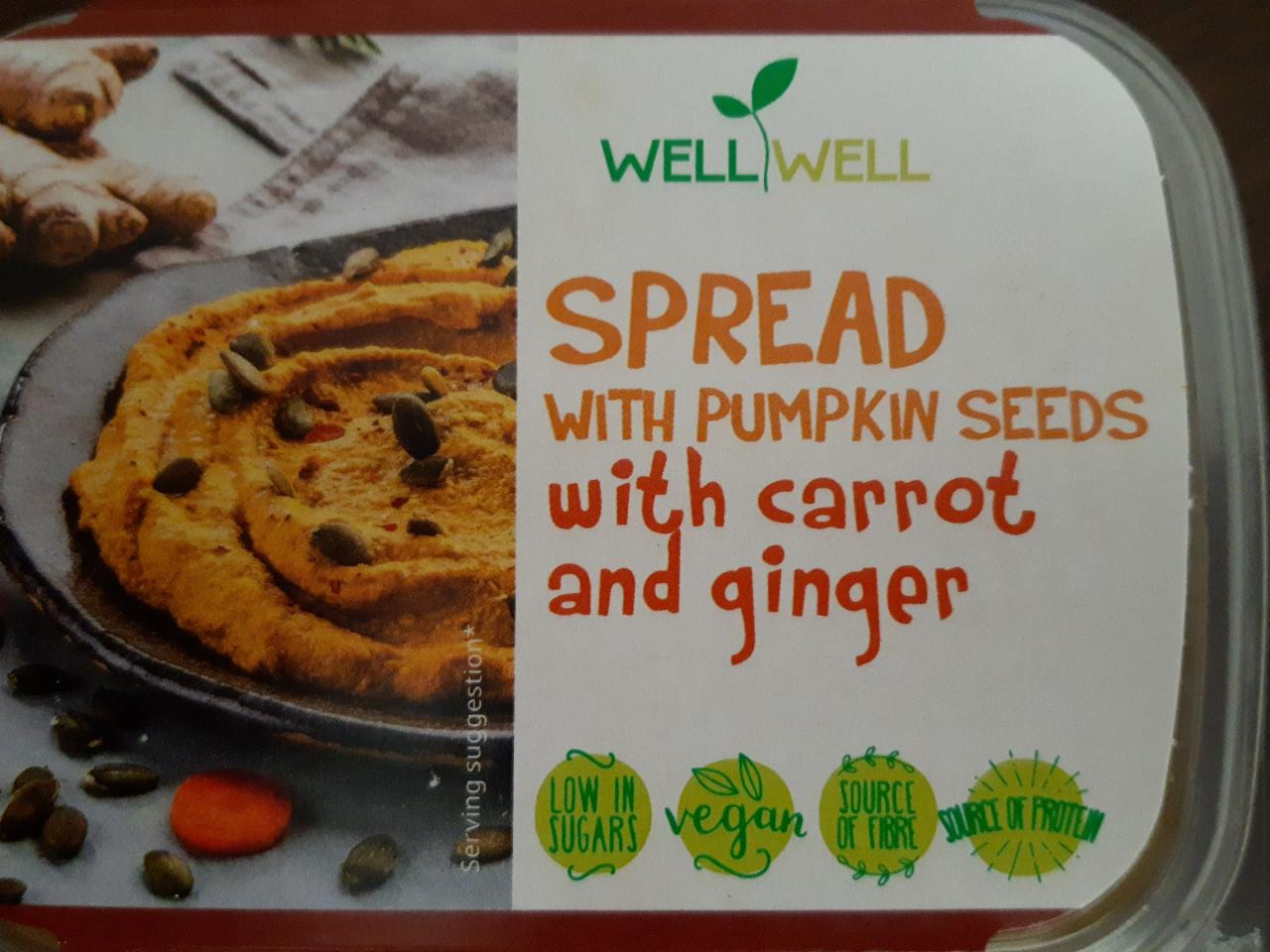 Fotografie - Spread with Pumpkin Seeds with Carrot and Ginger Well Well