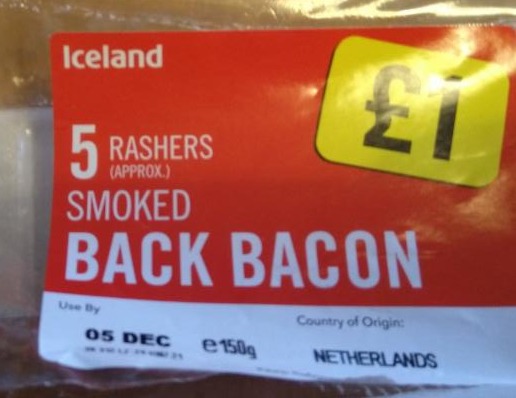 Fotografie - 5 Rashers Smoked Back Bacon Iceland