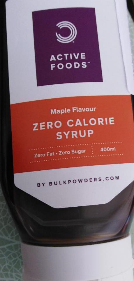 Fotografie - Active foods zero calorie syrup Maple flavour