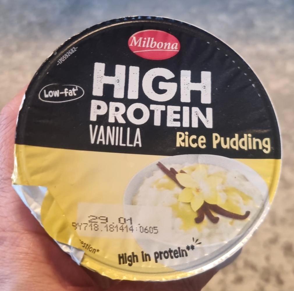 Fotografie - High protein rice pudding Vanilla Milbona