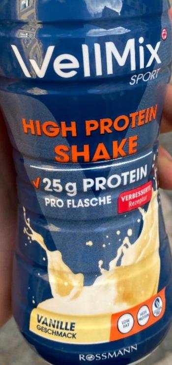 Fotografie - High protein shake Vanille geschmack WellMix Sport