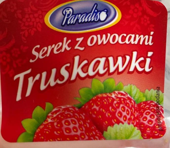 Fotografie - Serek z owocami truskawki Paradiso