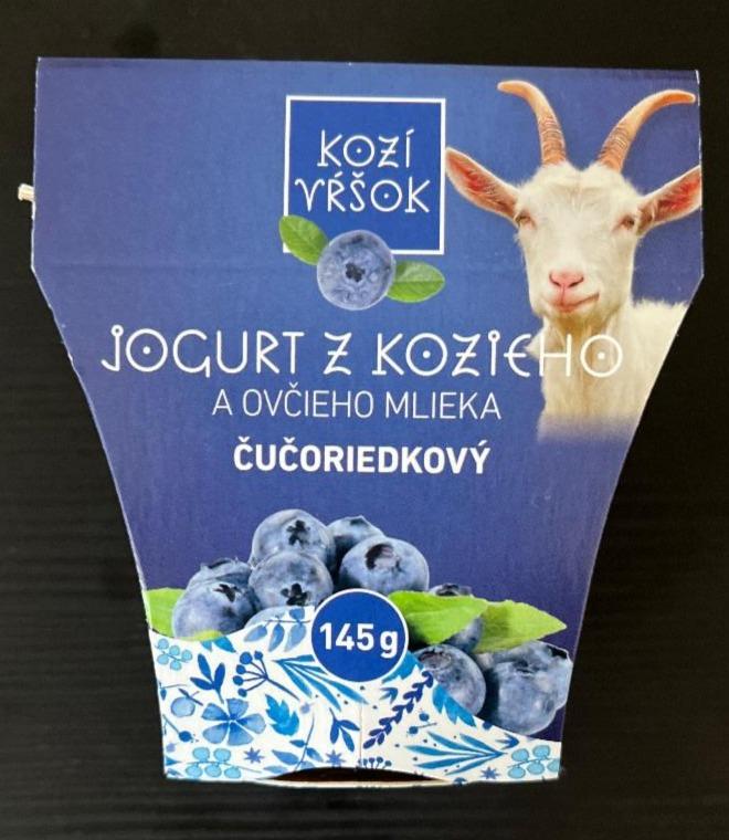 Fotografie - jogurt z kozího a ovčího mléka borůvkový