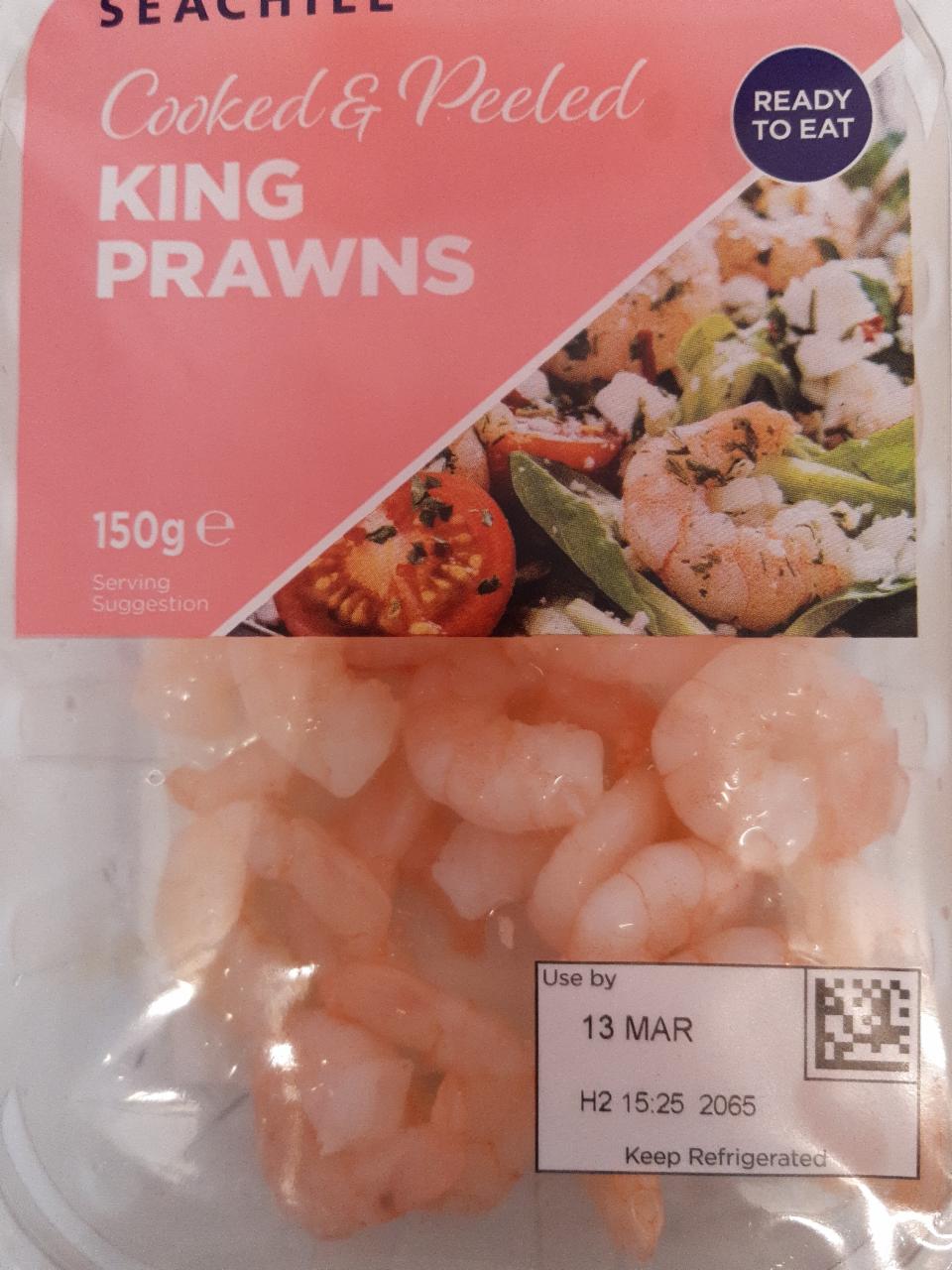Fotografie - King Prawns Cooked & Peeled Seachill