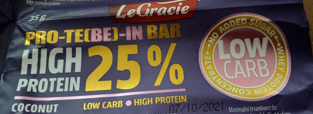 Fotografie - PRO-TE(BE)-IN BAR High Protein 25% Coconut LeGracie