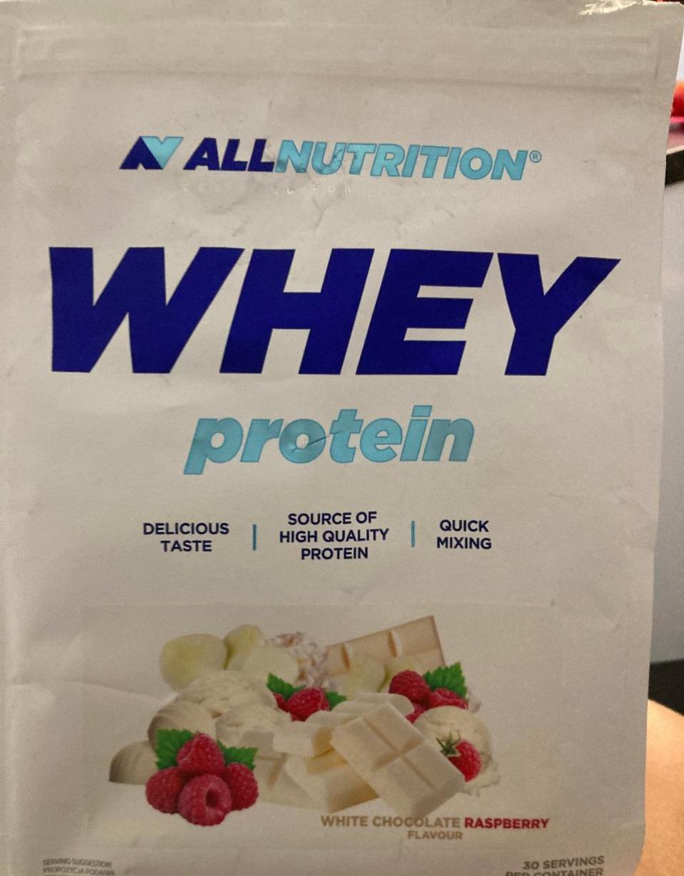Fotografie - Whey protein white chocolate raspberry Allnutrition