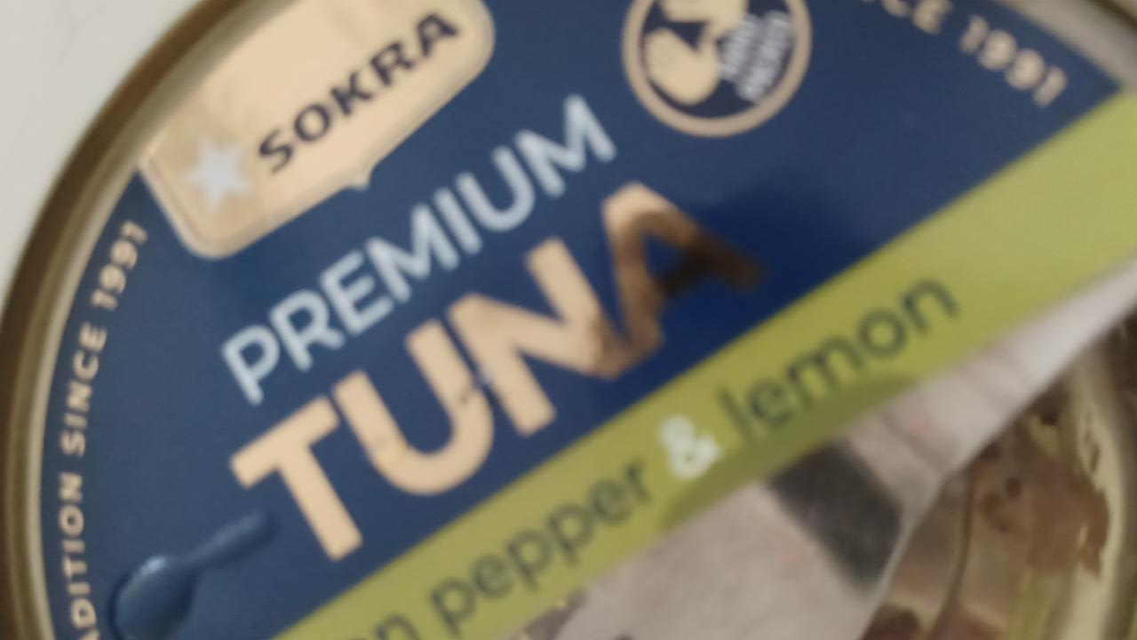 Fotografie - tuna premium green pepper and lemon