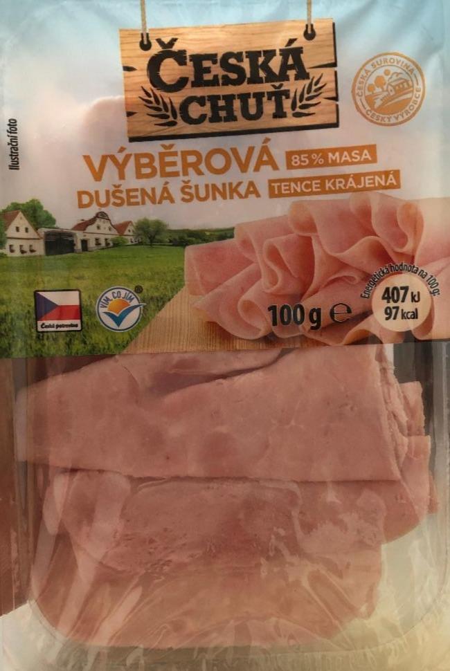 Fotografie - výběrová dušená šunka 85% masa tence krájená Česká chuť