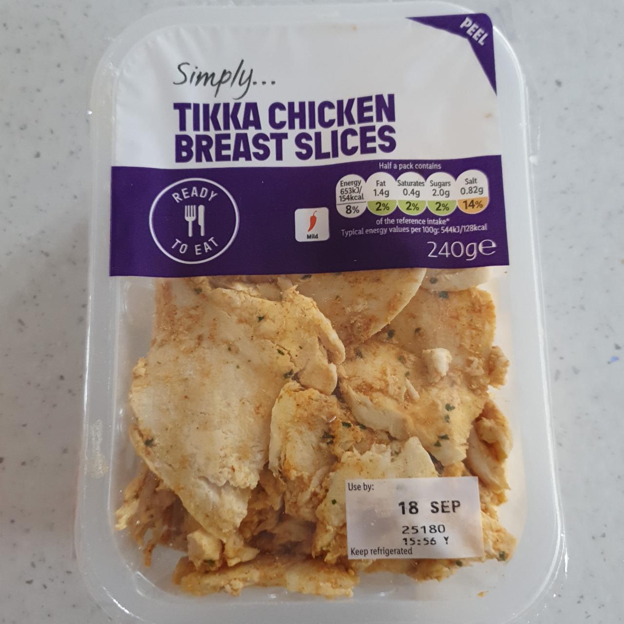 Fotografie - Tikka chicken breast slices Simply Lidl