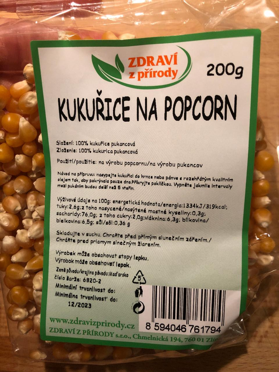 Fotografie - Kukuřice na popcorn Zdraví z přírody