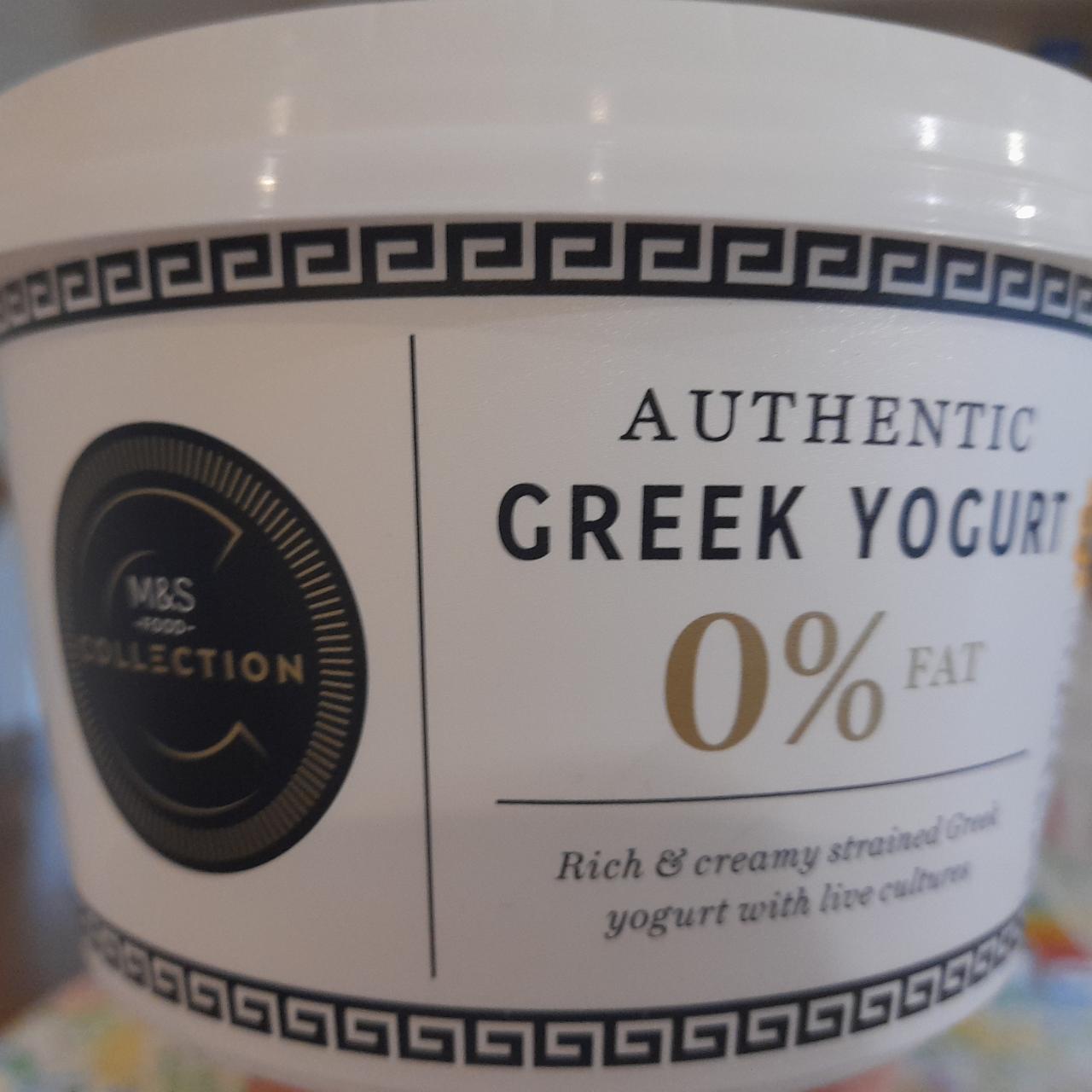 Fotografie - Authentic greek yogurt 0% fat M&S Food