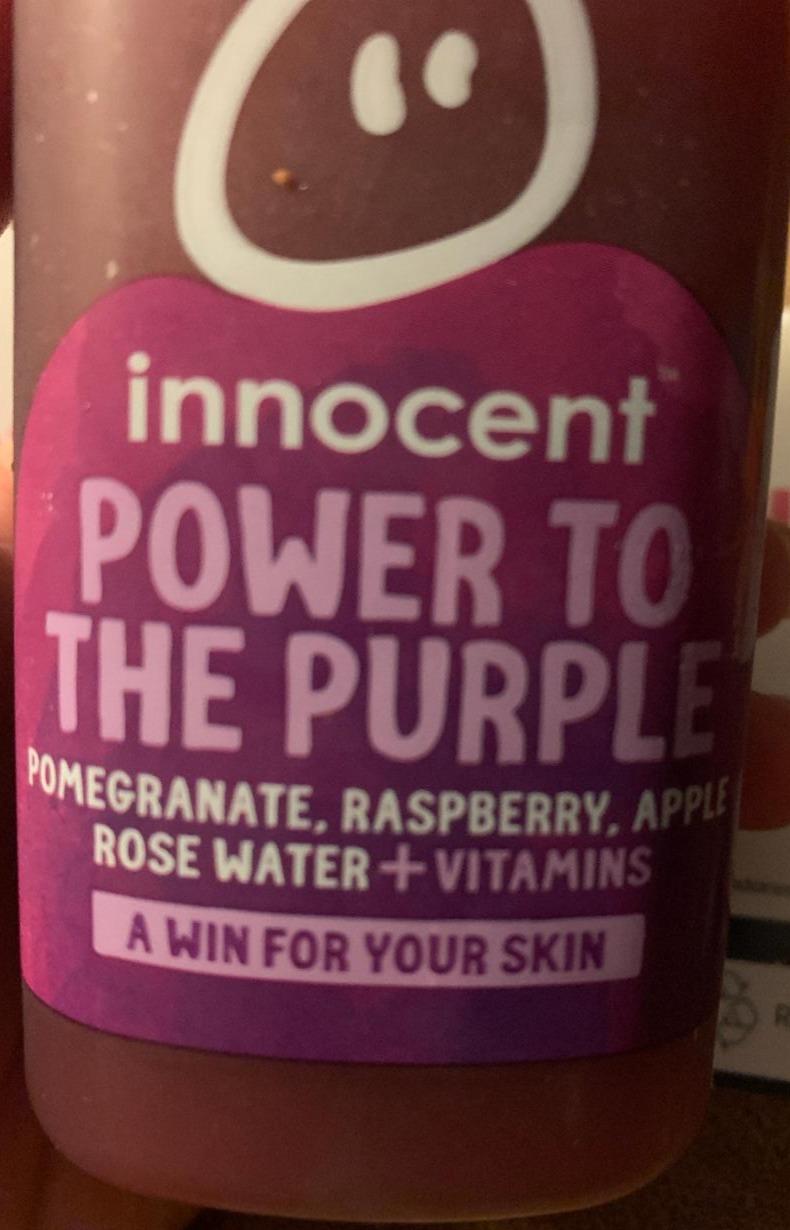 Fotografie - Power to the purple Pomegranate, Raspberry, Apple, Rose water + Vitamins Innocent