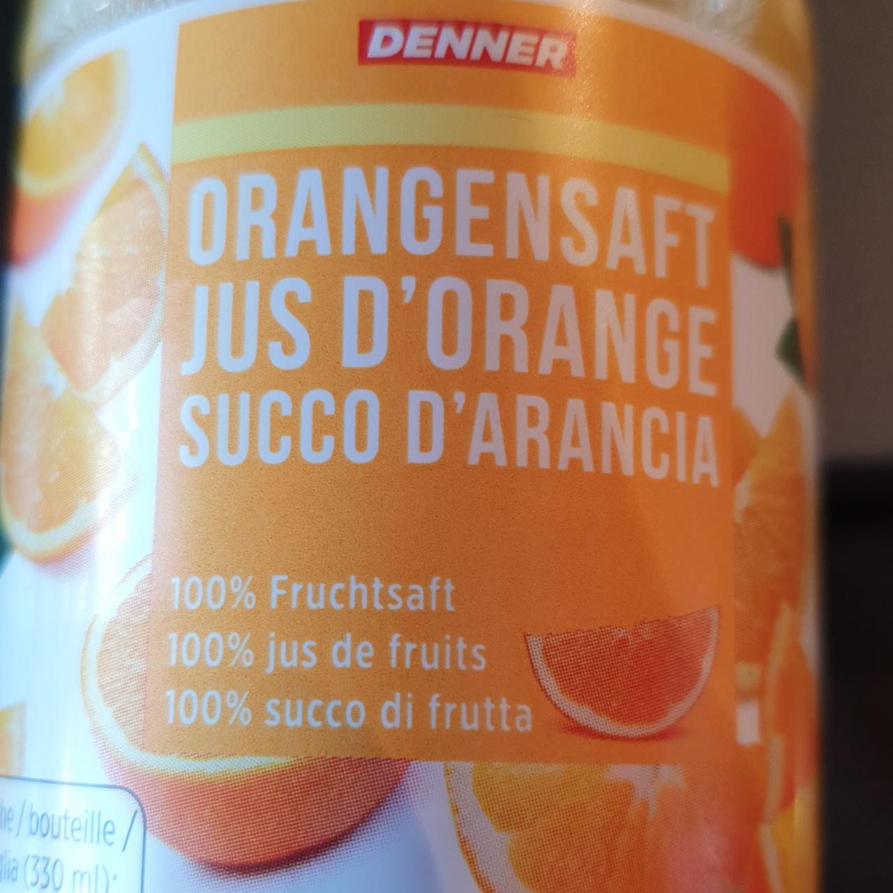 Fotografie - Orangensaft 100% Fruchtsaft Denner