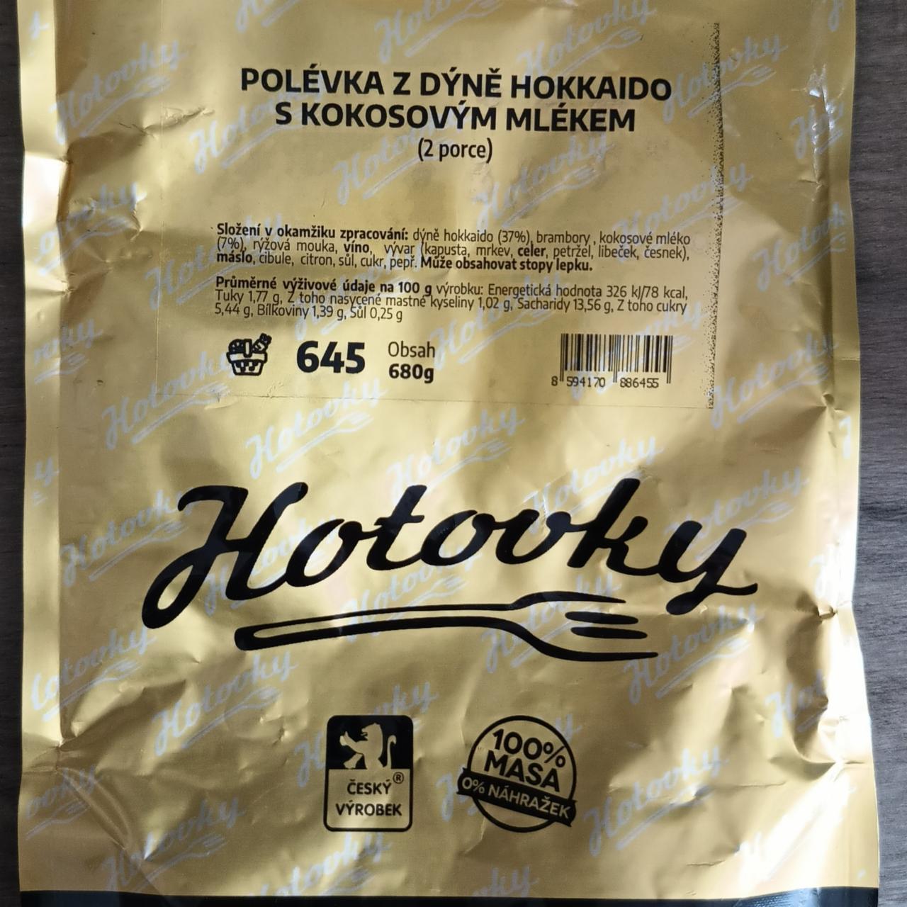 Fotografie - Polévka z dýně hokkaido s kokosovým mlékem Hotovky.cz