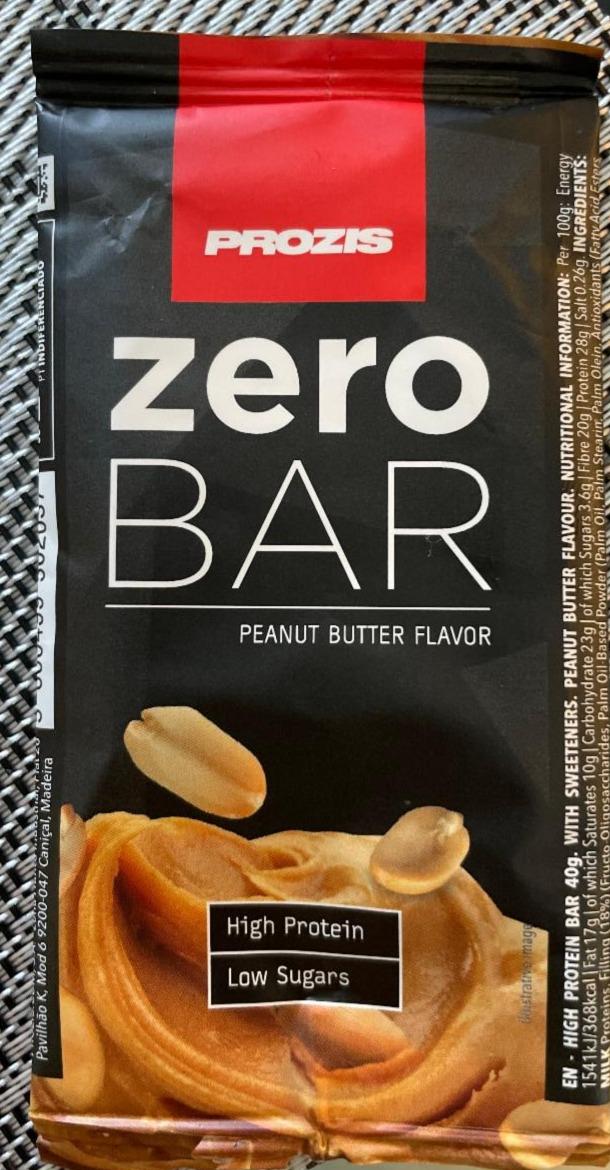 Fotografie - Zero bar Peanut butter Prozis 