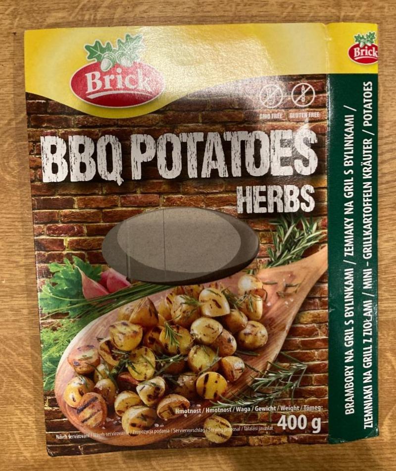Fotografie - BBQ Potatoes Herbs Brick