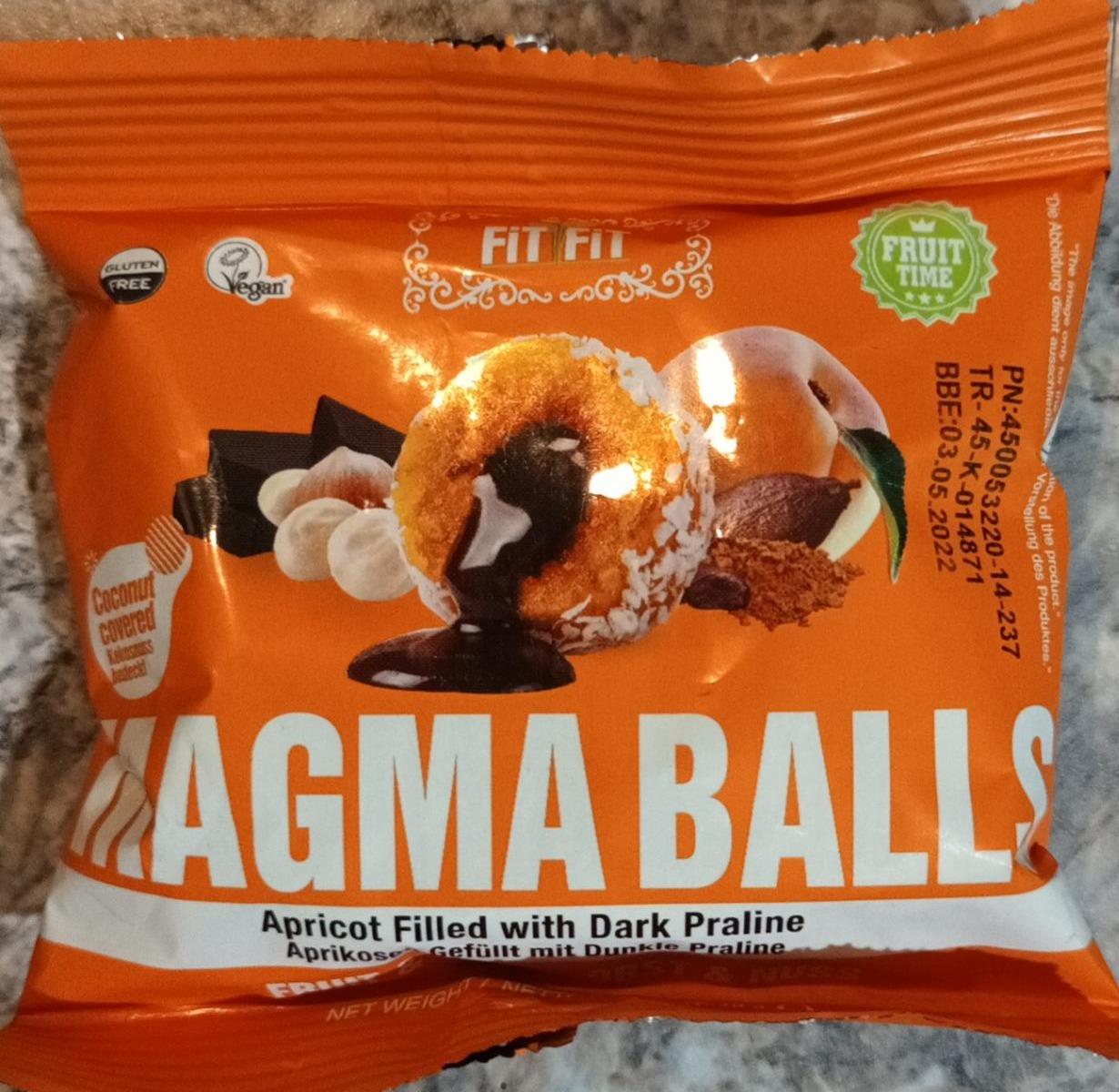 Fotografie - Magma Balls Apricot Filled With Dark Praline Fit Fit