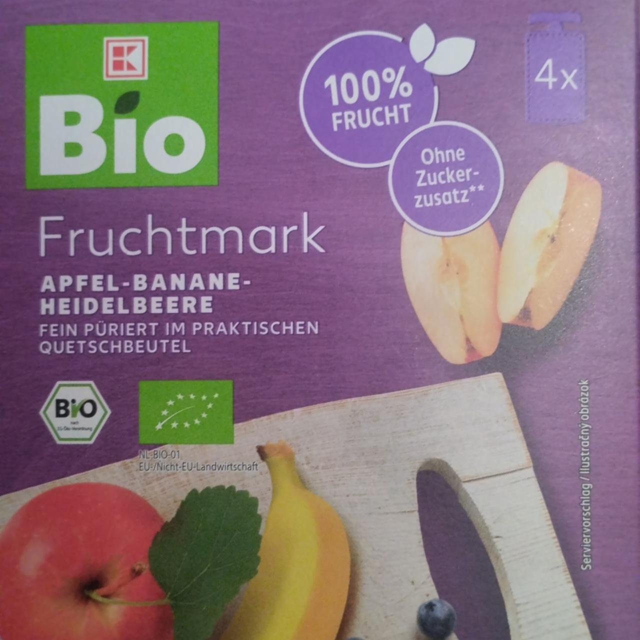 Fotografie - Fruchtmark apfel - banane - heidelbeere K-Bio