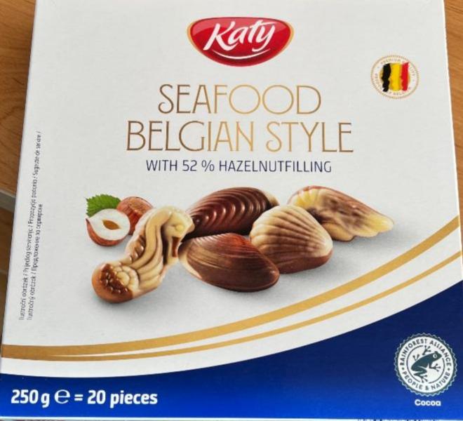 Fotografie - Seafood belgian style with 52% hazelnutfilling Katy