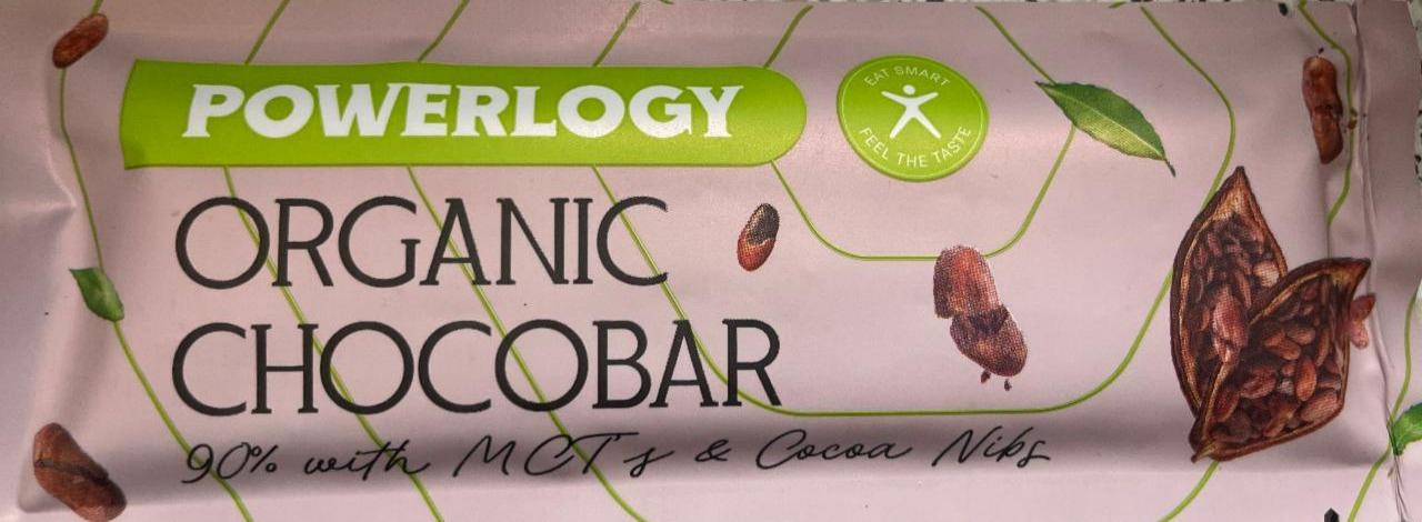 Fotografie - Organic chocobar 90% with MCTs & Cocoa nibs Powerlogy