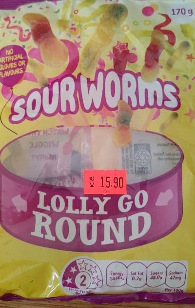Fotografie - Sour worms lolly go round