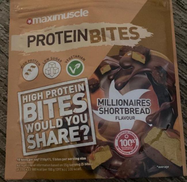 Fotografie - Protein Bites Millionaires Shortbread Flavour MaxiMuscle