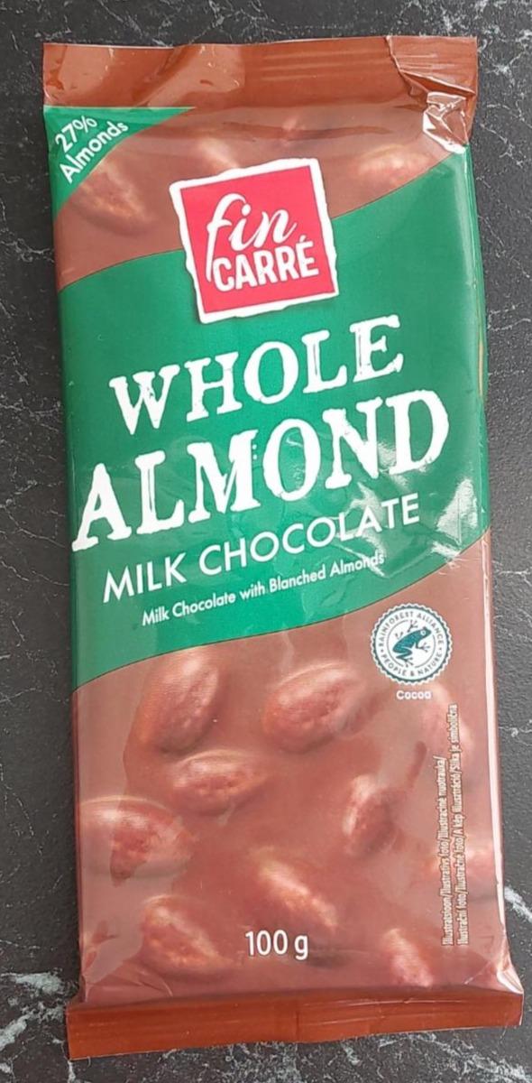 Fotografie - Whole Almond Milk Chocolate Fin Carré
