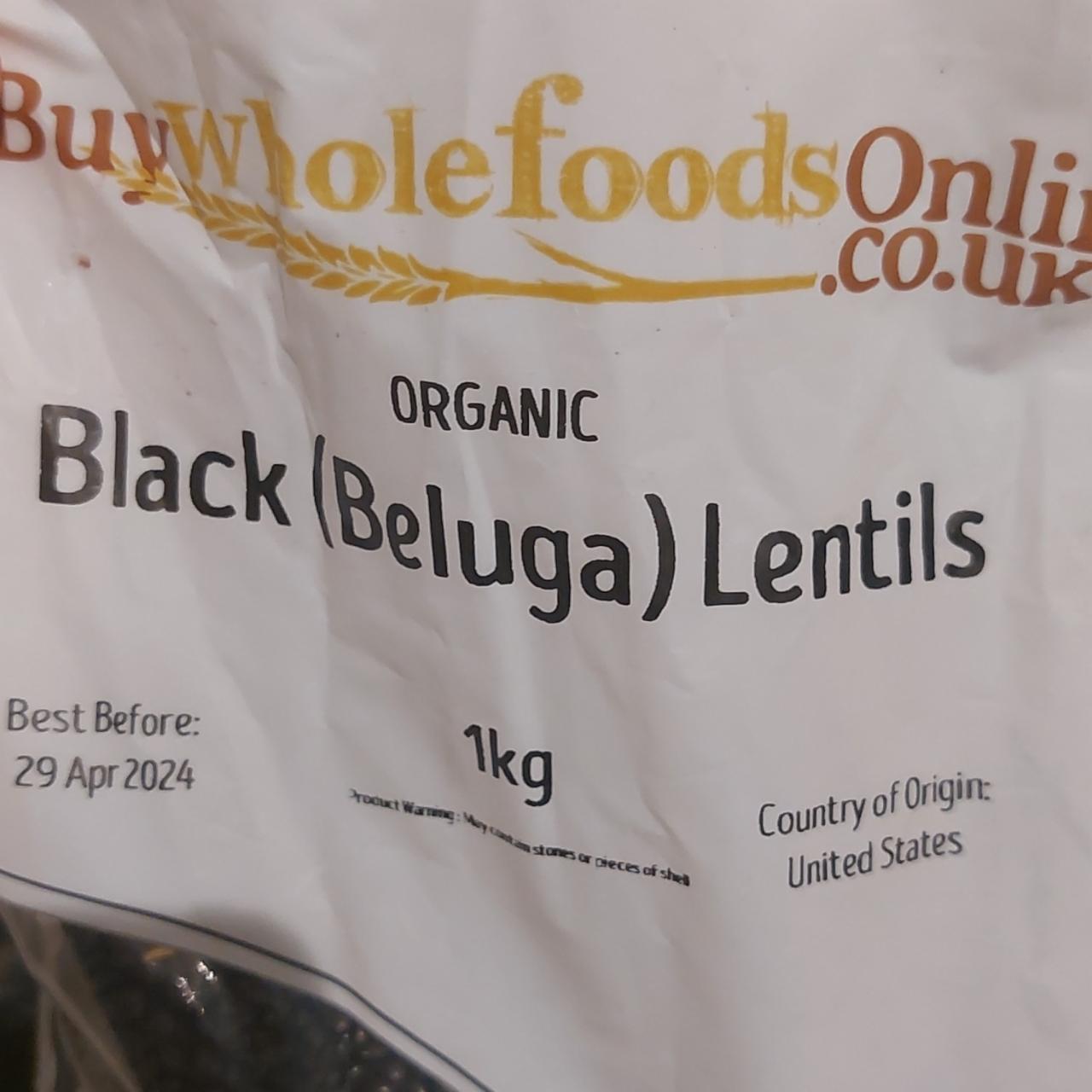 Fotografie - Black Beluga Lentils Organic