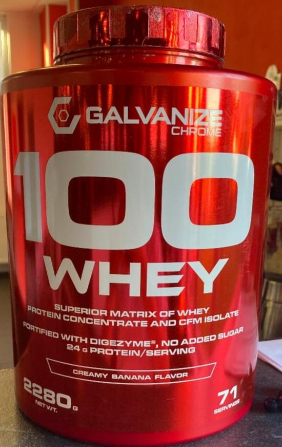 Fotografie - 100 Whey Protein Creamy Banana Flavor Galvanize Nutrition