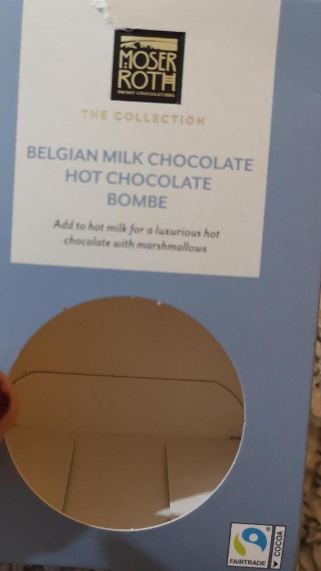Fotografie - Belgian Milk Chocolate Hot Chocolate Bombe Moser Roth