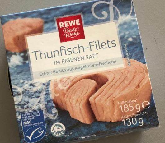 Fotografie - Thunfisch-Filets im eigenen saft Rewe beste wahl