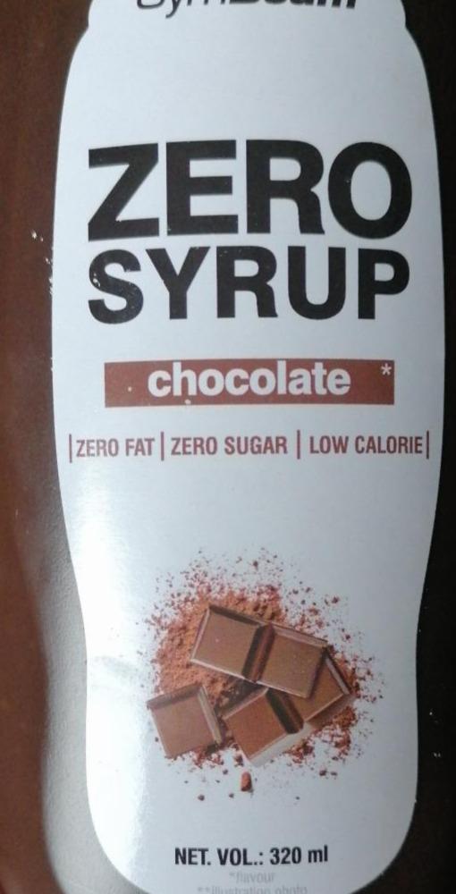 Fotografie - Zero sirup chocolate GymBeam