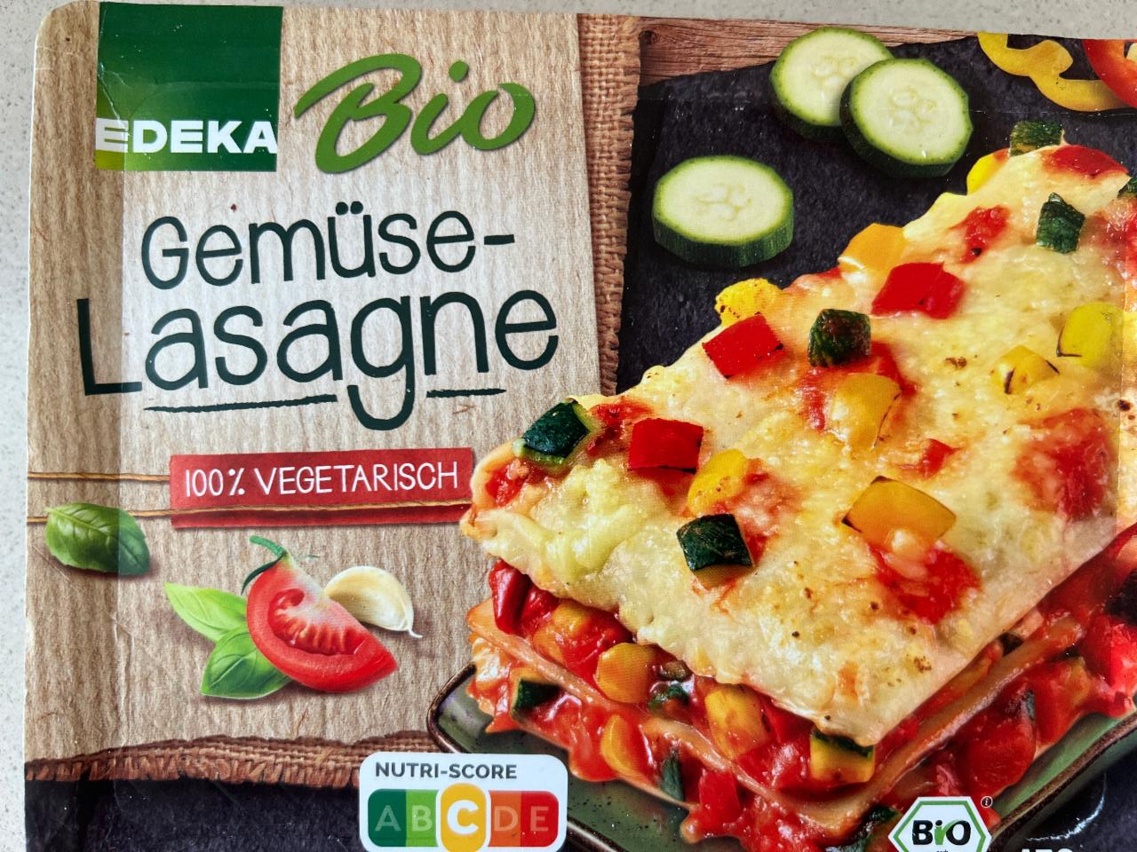 Fotografie - Gemüse lasagne 100% vegetarisch Edeka Bio +