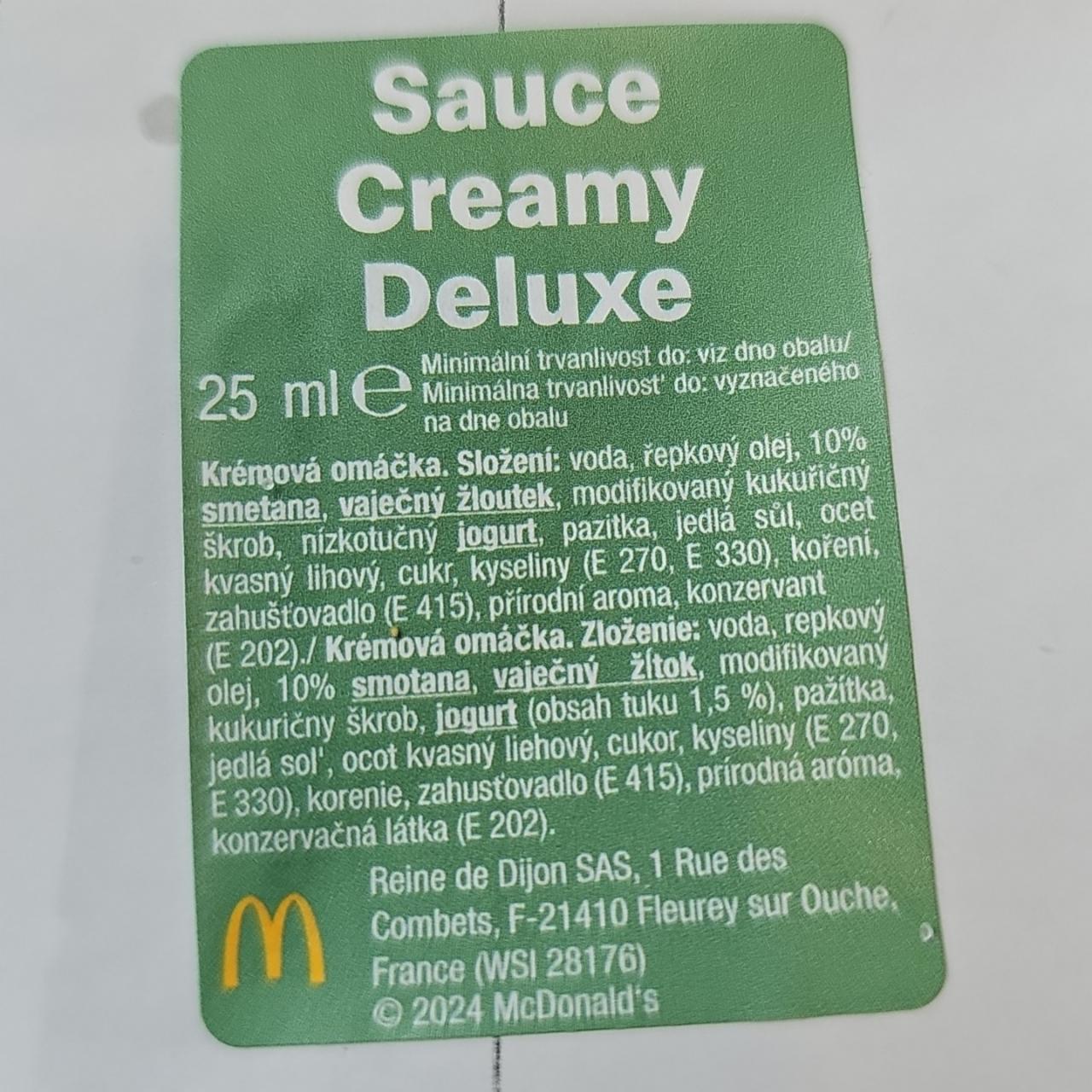 Fotografie - Sauce Creamy Deluxe McDonald's