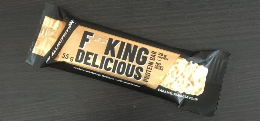 Fotografie - F**king delicious protein bar caramel peanut flavour Allnutrition