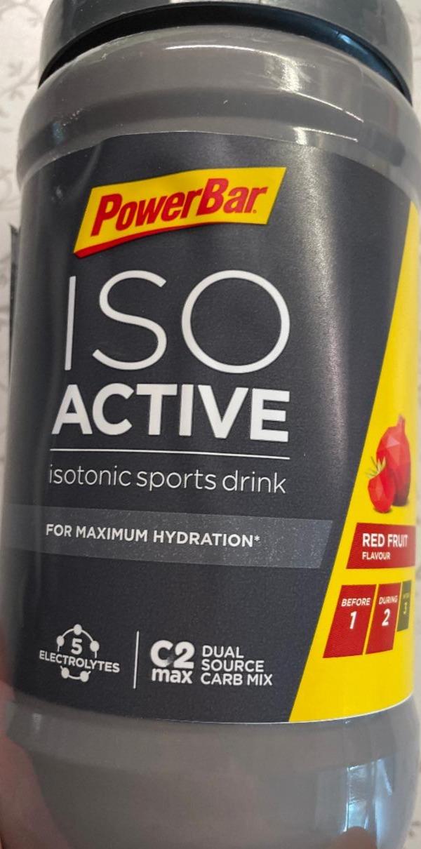 Fotografie - Isoactive isotonic sports drink Red fruit Punch PowerBar