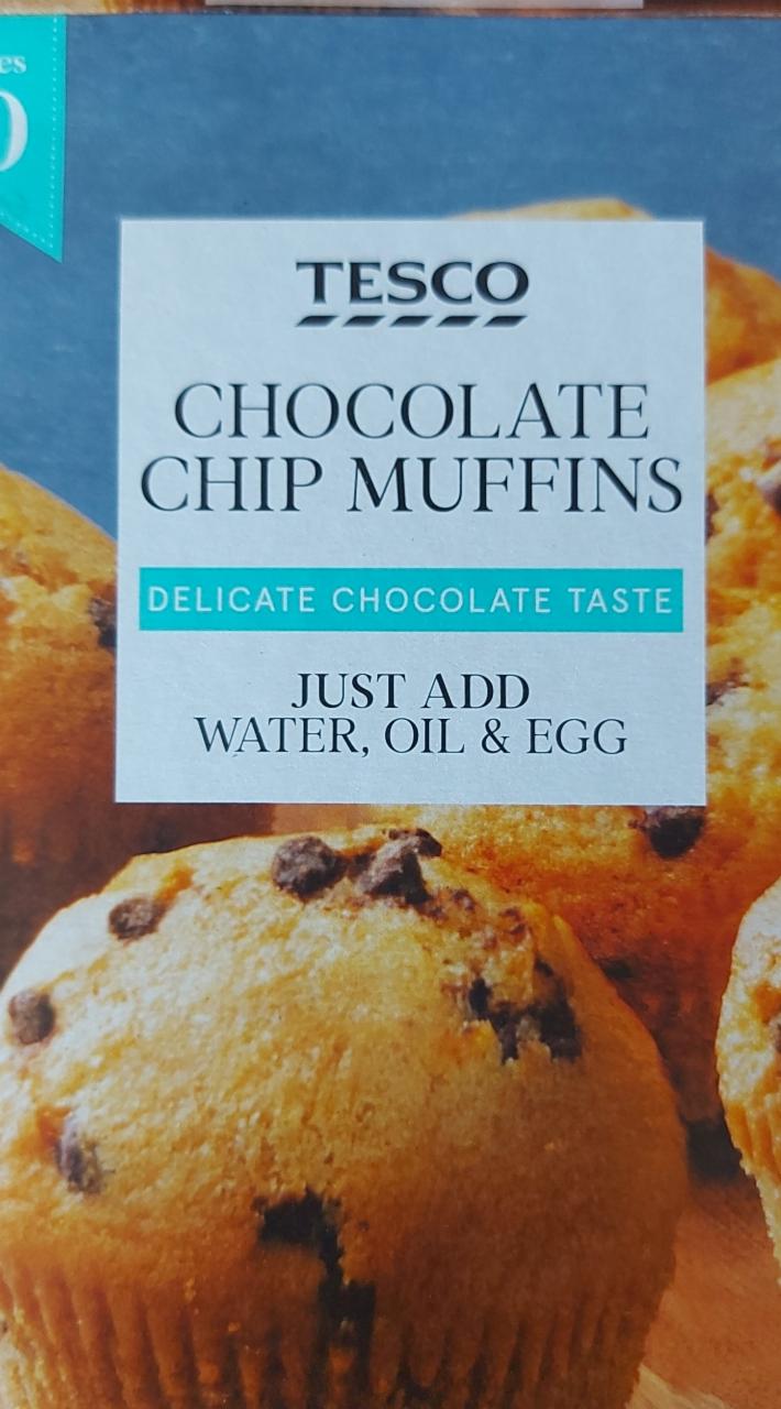 Fotografie - Chocolate Chip Muffins Sypká směs na přípravu muffinů s kousky čokolády Tesco
