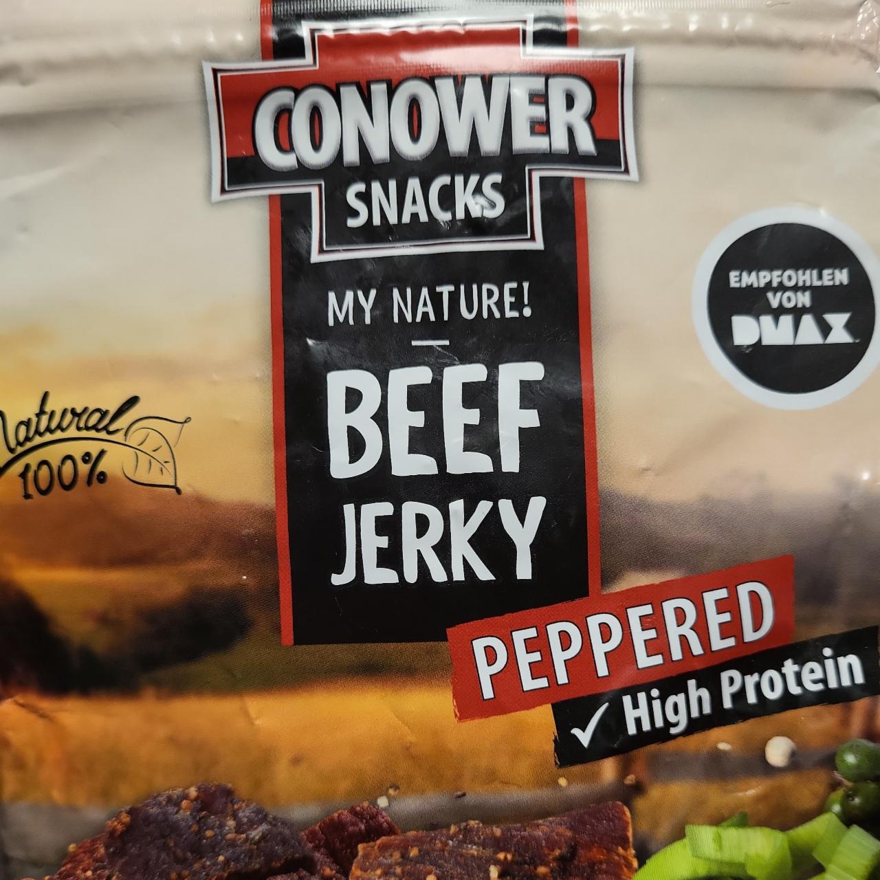 Fotografie - Beef jerky Peppered Conower snacks